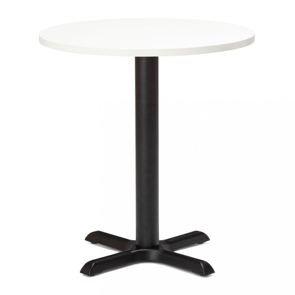Zonda Metal Base Pedestal Round Table with Wood Top 600mm