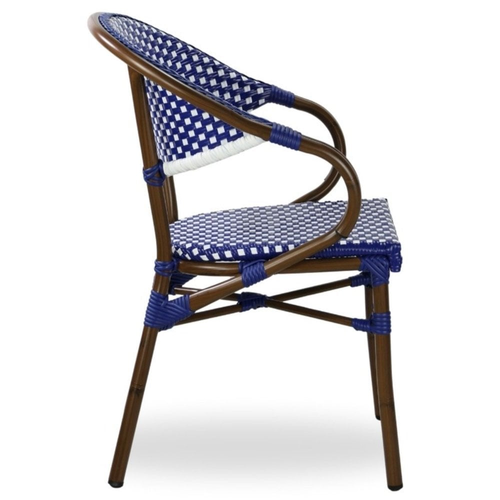 Luxe Parisian Bistro Outdoor Stacking Armchair