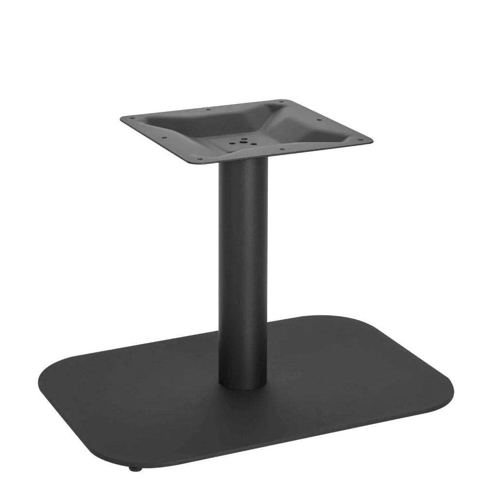 Profile Radius Rectangle Single Pedestal Cast Iron Table Base