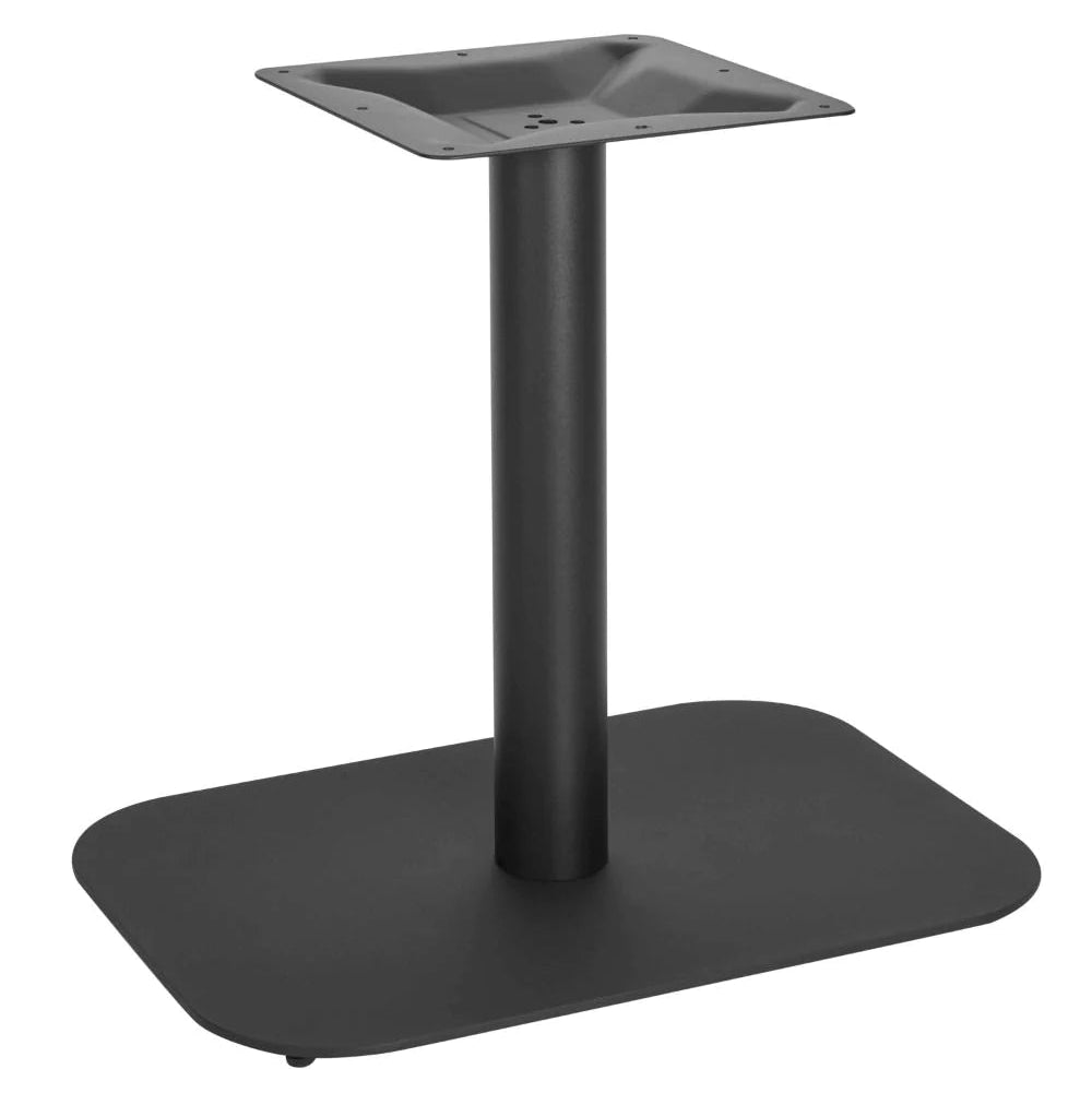 Profile Radius Rectangle Single Pedestal Cast Iron Table Base