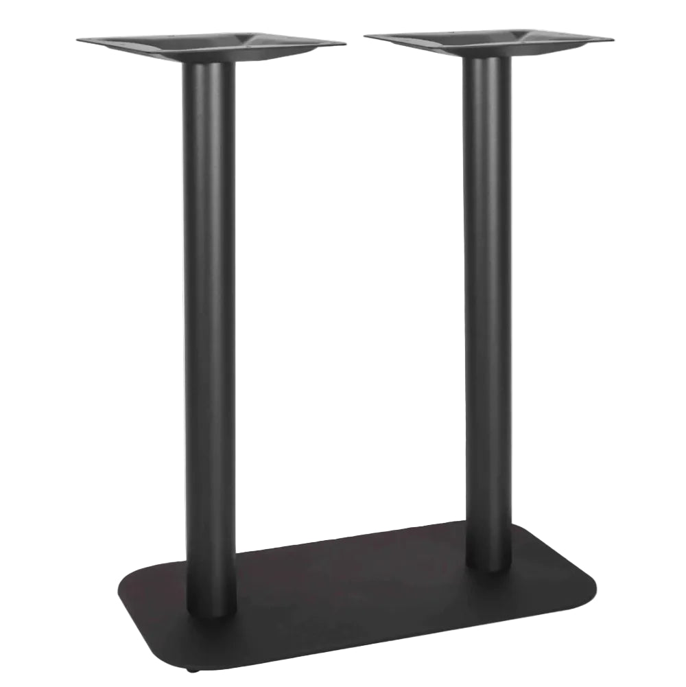Profile Radius Rectangle Twin Pedestal Cast Iron Table Base