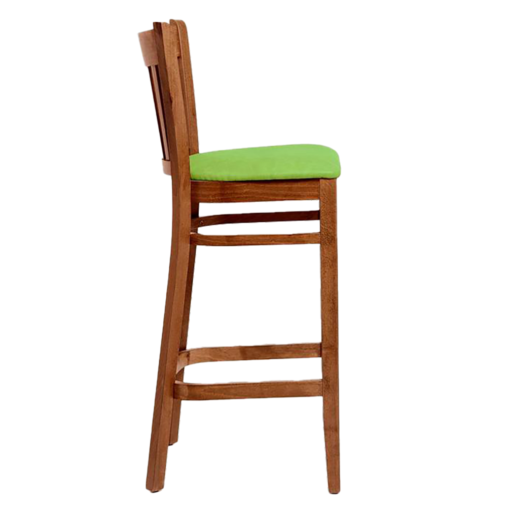 Vito Wooden Upholstered Bar Stool