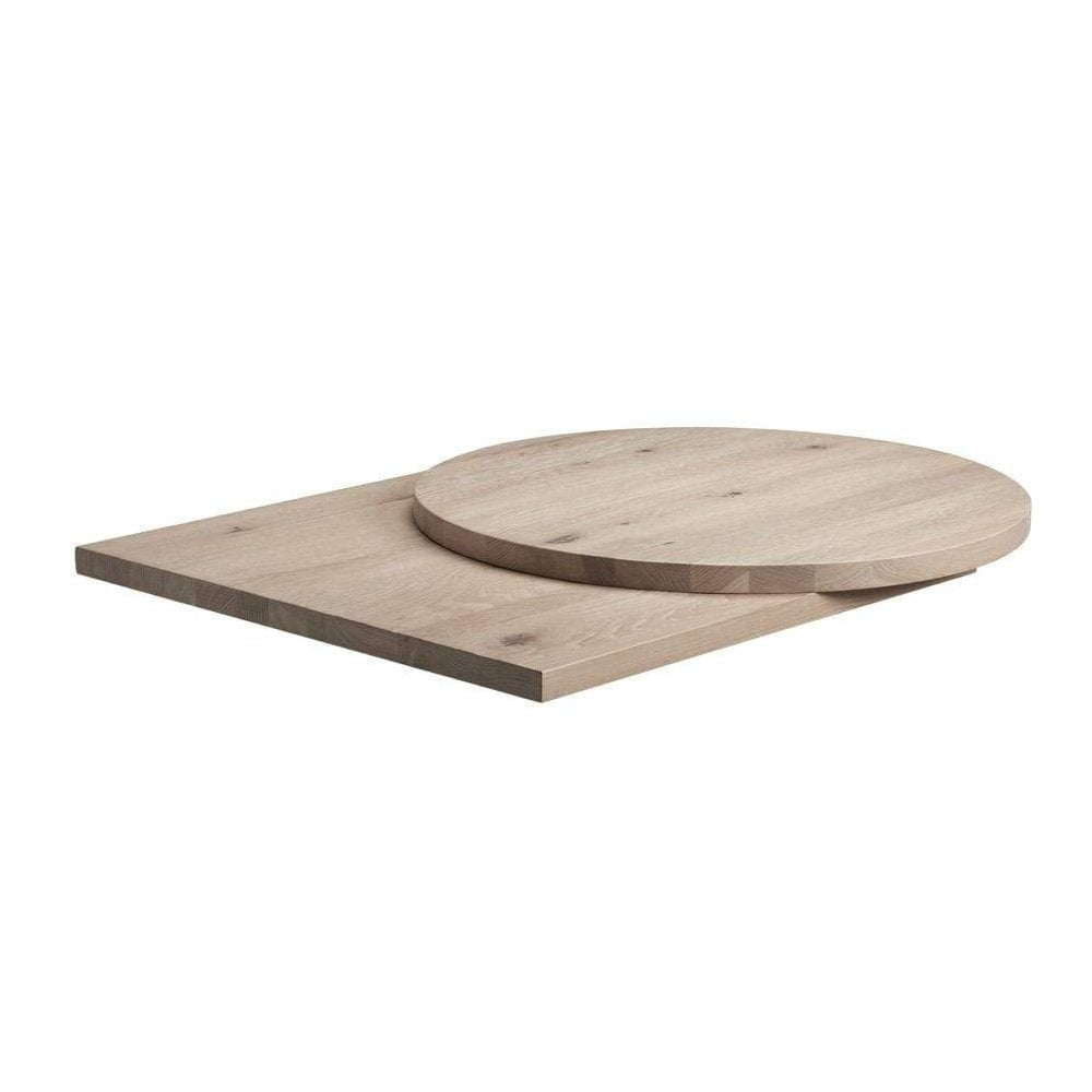 Rustic Extra White Solid Oak Wood Table Top - 32mm