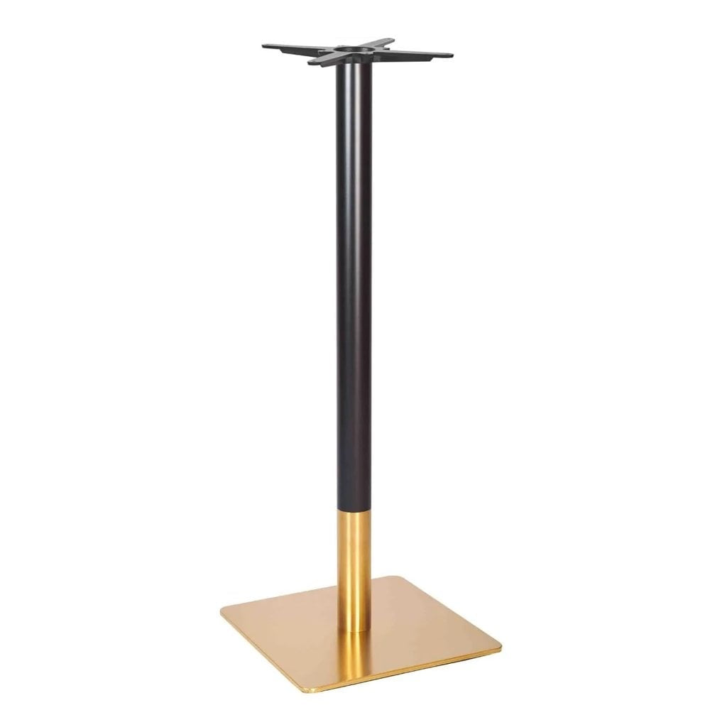 Zeus Square Brass Black Table Base - Small
