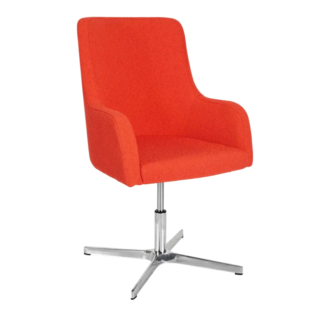 Huntington Highback Wooden Upholstered Swivel Armchair