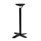 Switch The Spaceguard Outdoor Black Table Base features a black metal finish, round mounting plate, single cylindrical support, and a four-pronged base. It’s perfect for flip top or folding mechanism table designs. 2 image