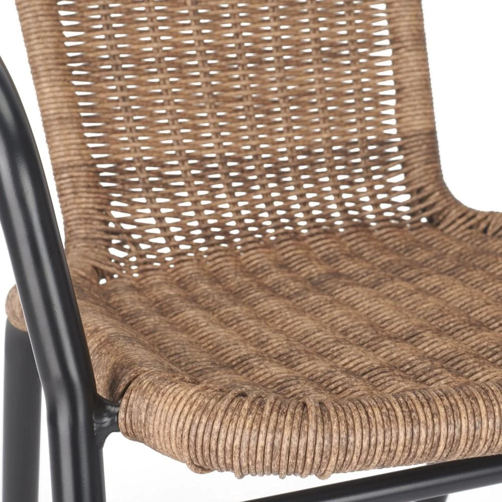 Wicker Outdoor Stacking Arm Chair