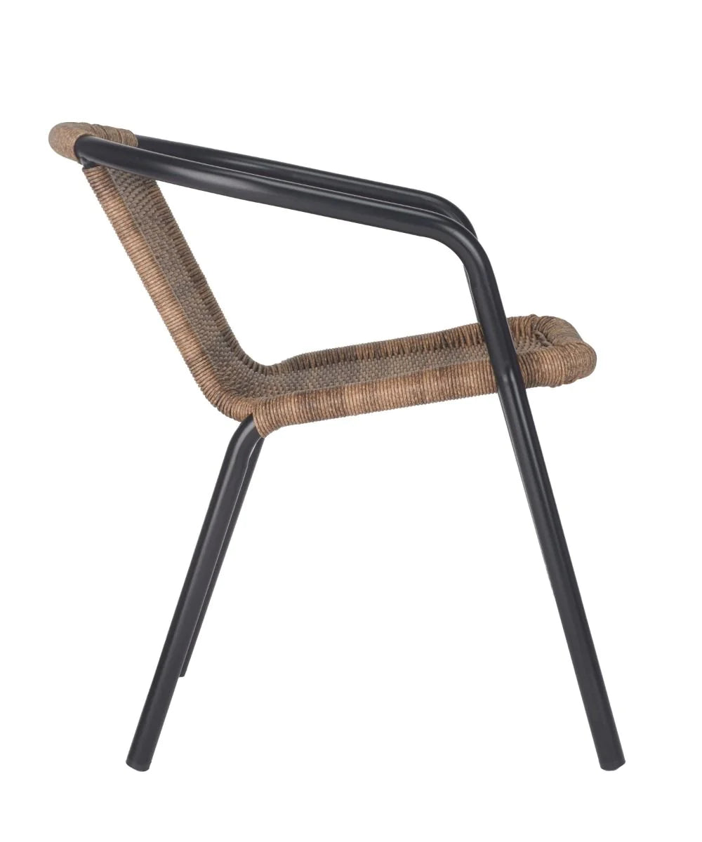 Wicker Outdoor Stacking Arm Chair