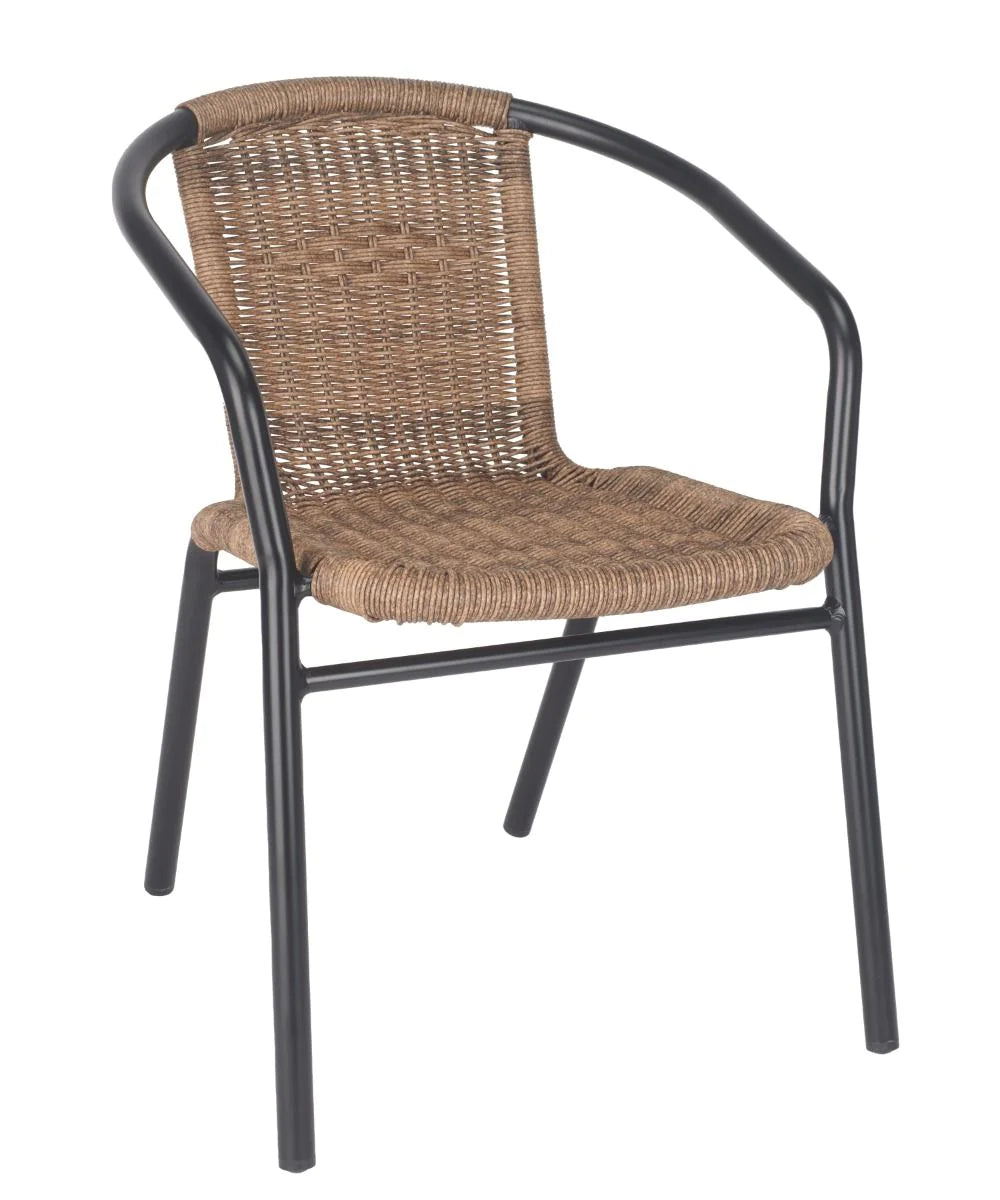 Wicker Outdoor Stacking Arm Chair