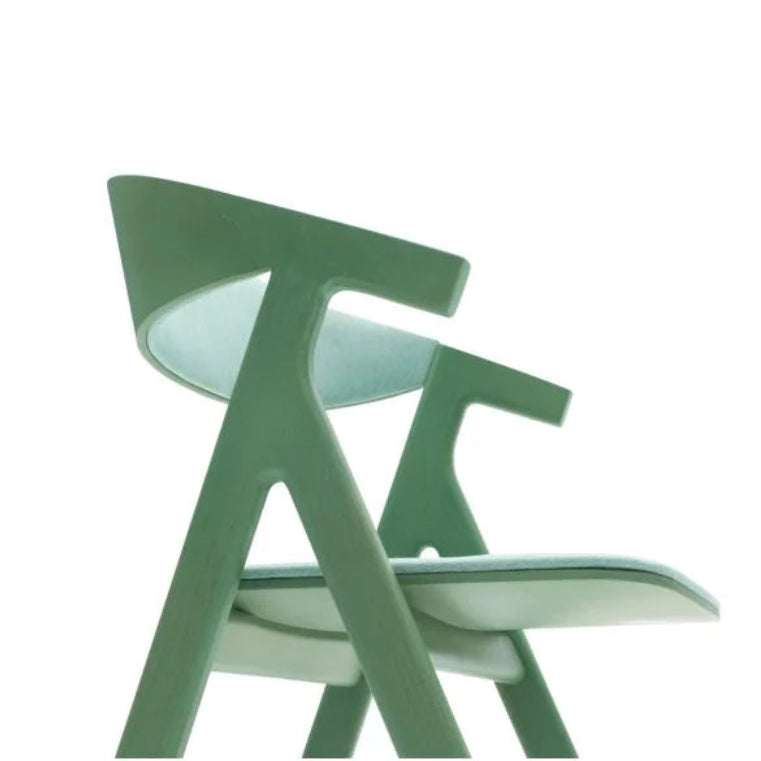 Horn Wooden Upholstered Side Chair