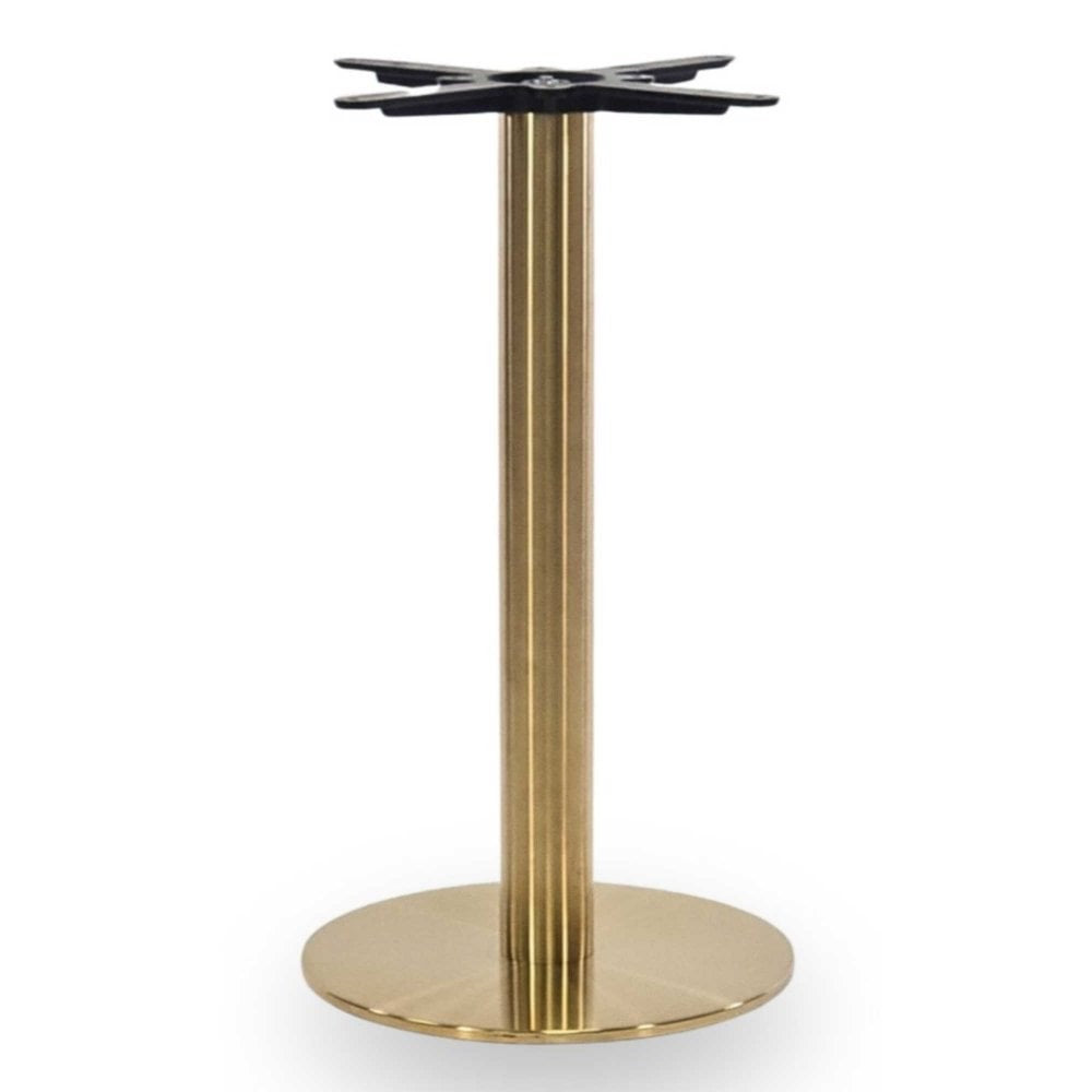 Cava Round Champagne Gold Table Base - Medium