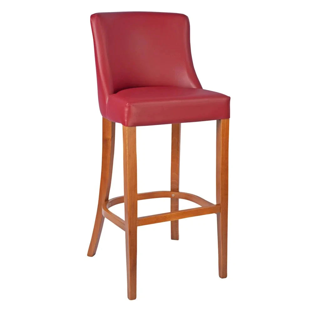 Repton Wooden Upholstered Bar Stool