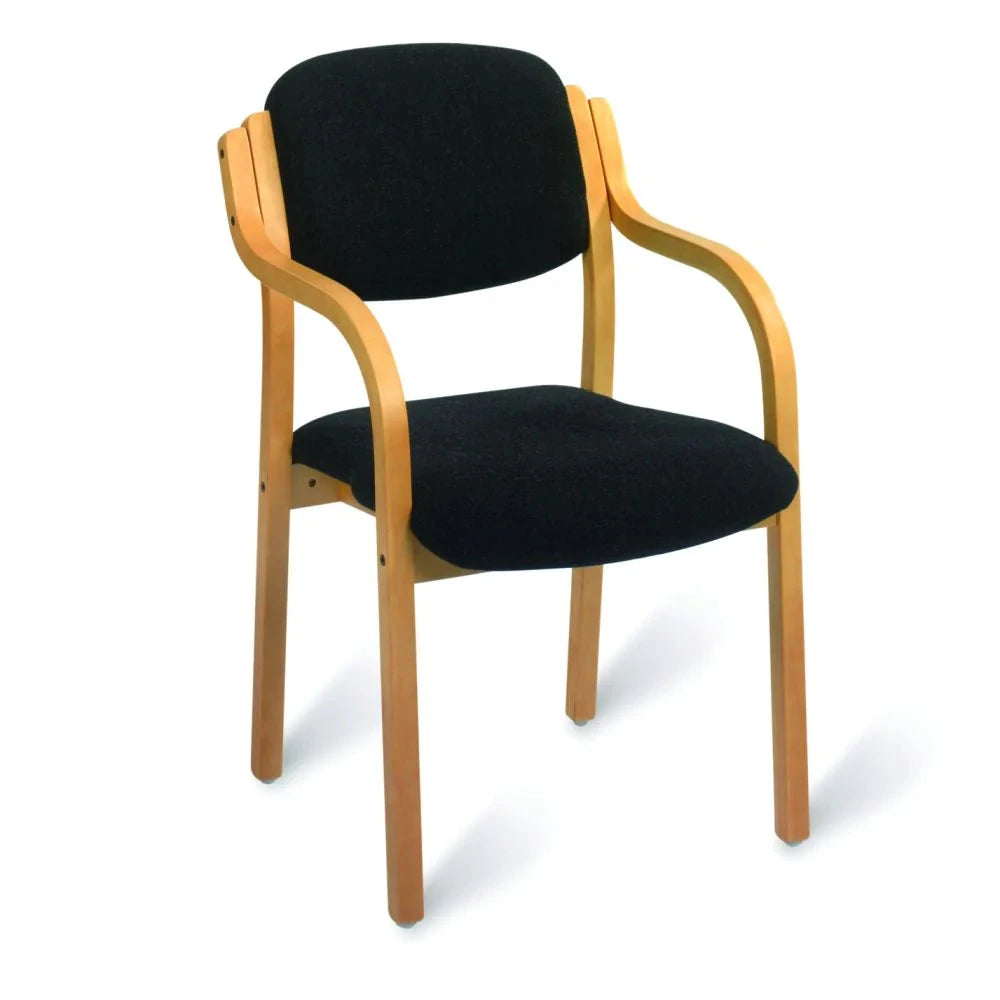 Kent Wooden Upholstered Stacking Armchair