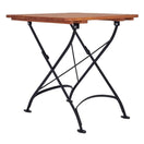 Switch The Arch Outdoor Folding Picnic Table - 2 Seater features a rectangular robinia wood top and black X-shaped metal legs, designed for easy storage and portability. 2 image