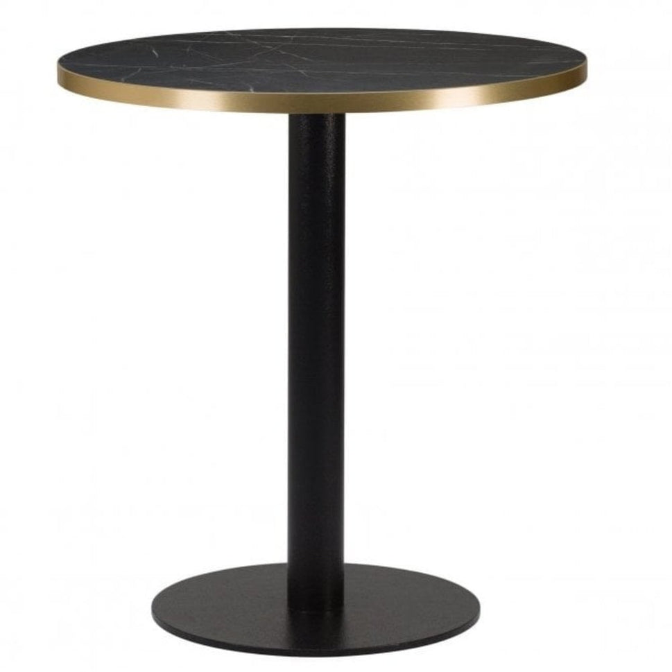 Figaro Metal Base Pedestal Round Table with Wood Top 600mm