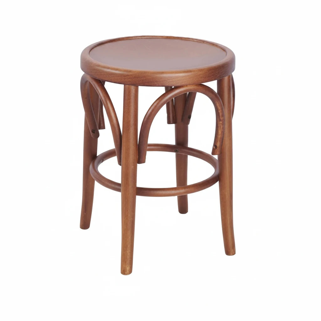 Sophie Bentwood Wooden Upholstered Low Stool