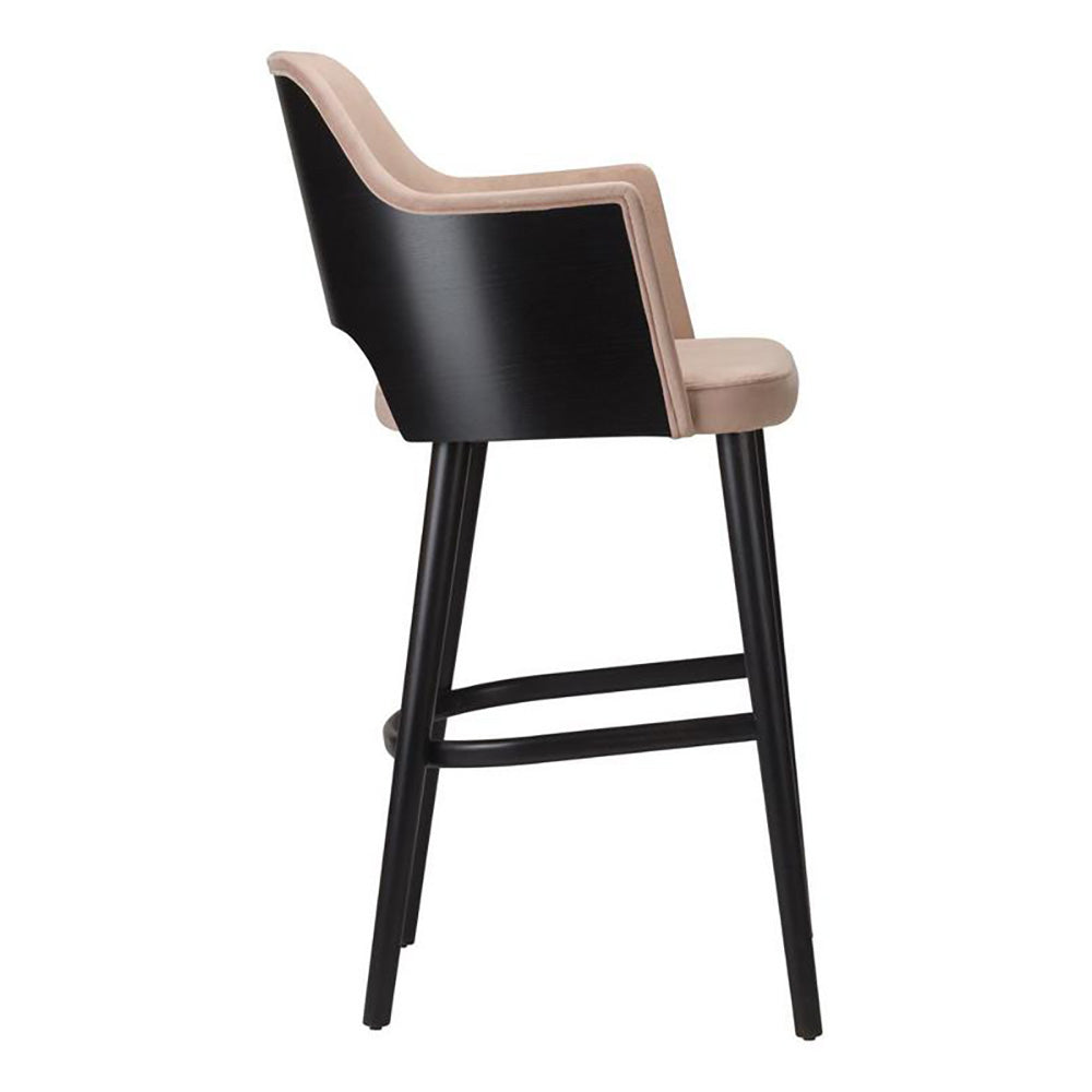 Cirrus Wooden Upholstered Bar Stool