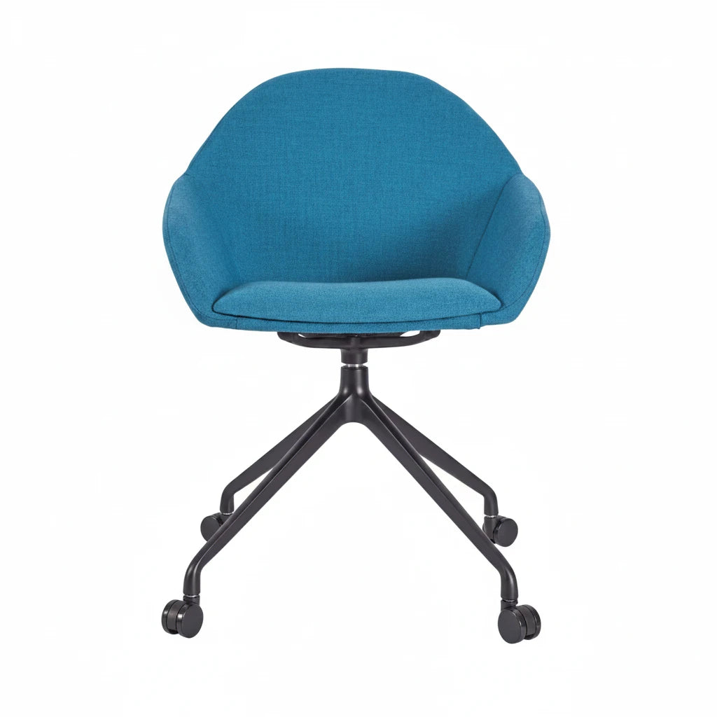 Orlando Upholstered Swivel Chair - Black
