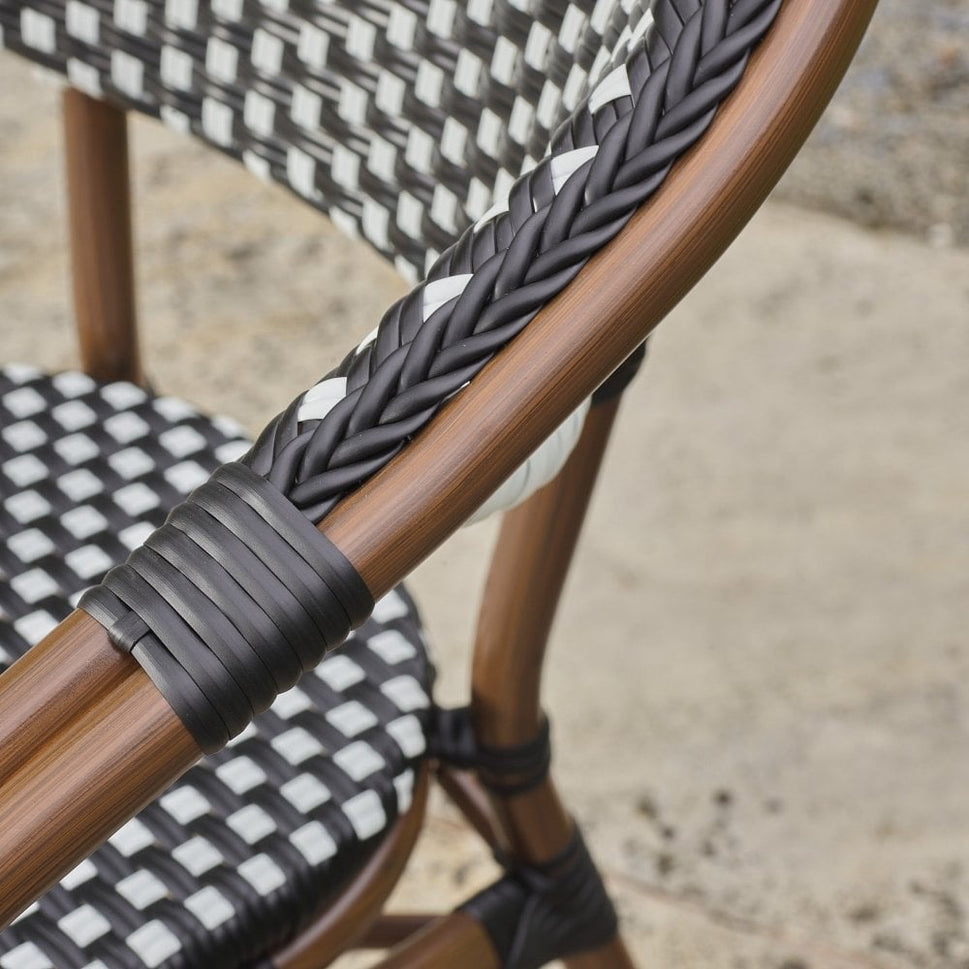 Luxe Parisian Bistro Outdoor Stacking Armchair