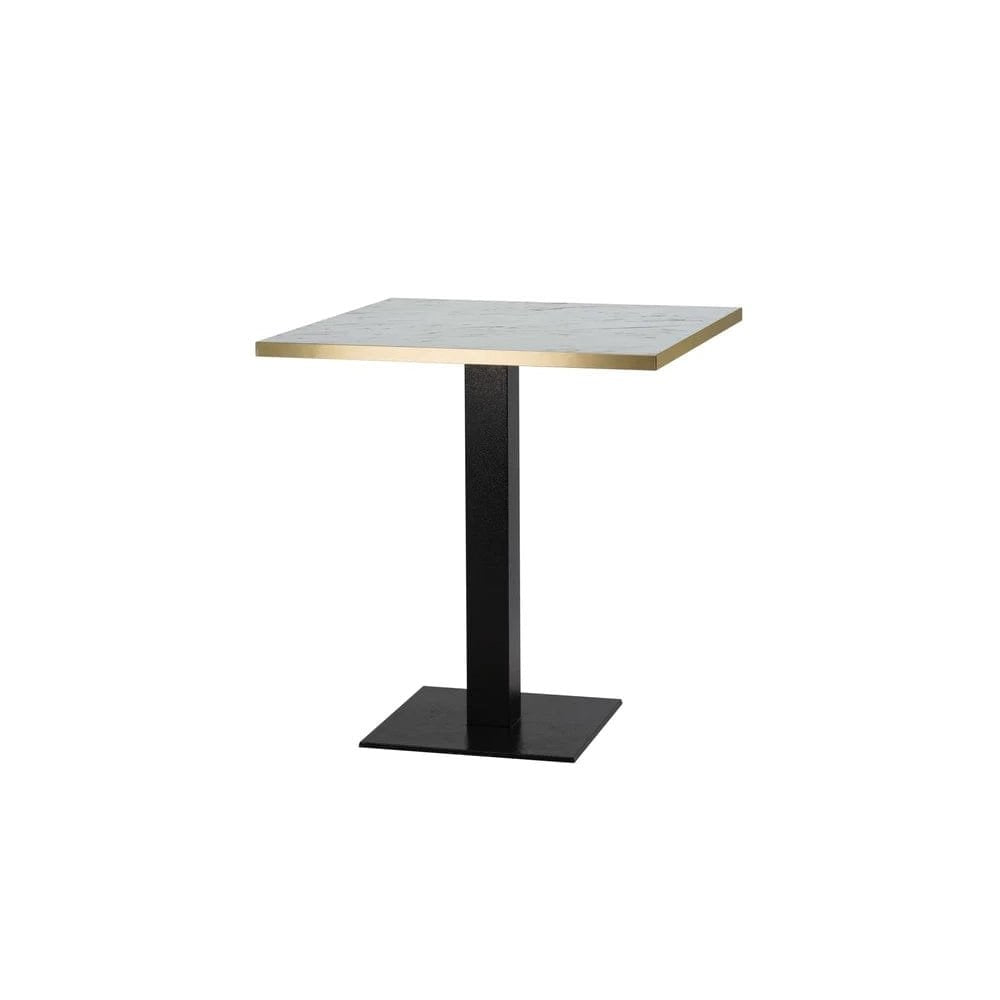 White Carrara Marble - Gold Edge Restaurant Laminate Table Top - 25mm