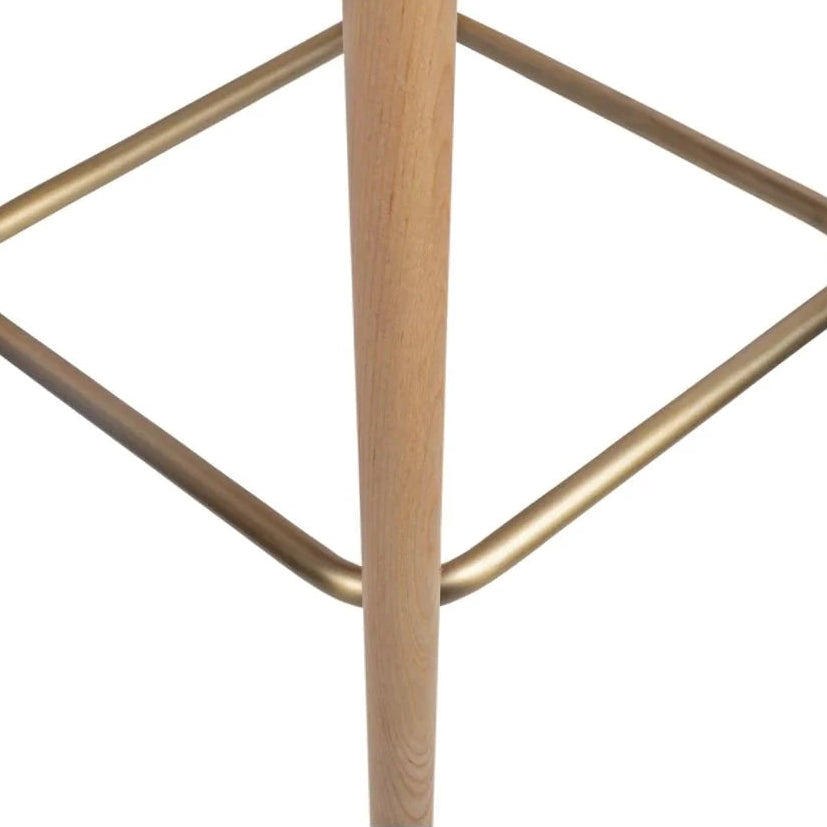 Camden Wooden Upholstered Bar Stool