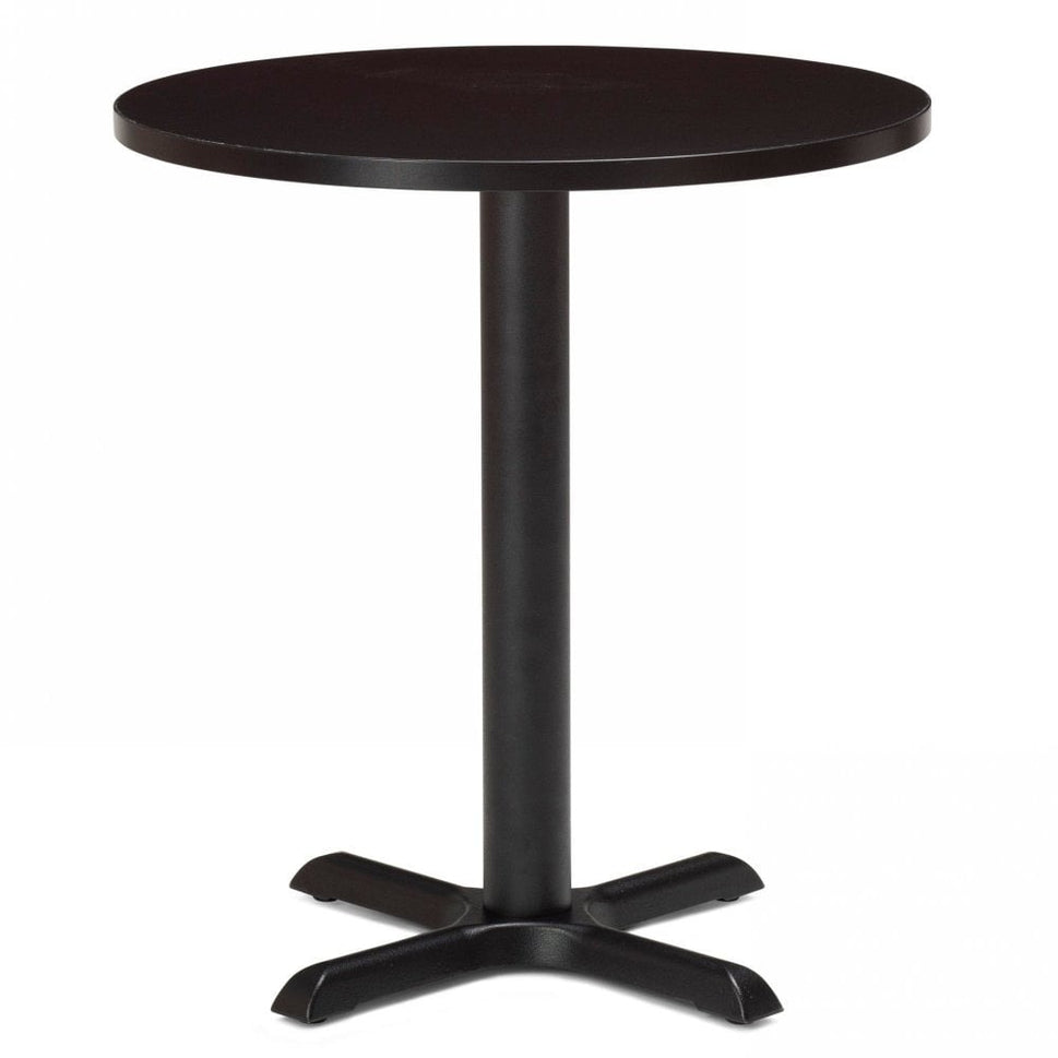 Zonda Metal Base Pedestal Round Table with Wood Top 700mm