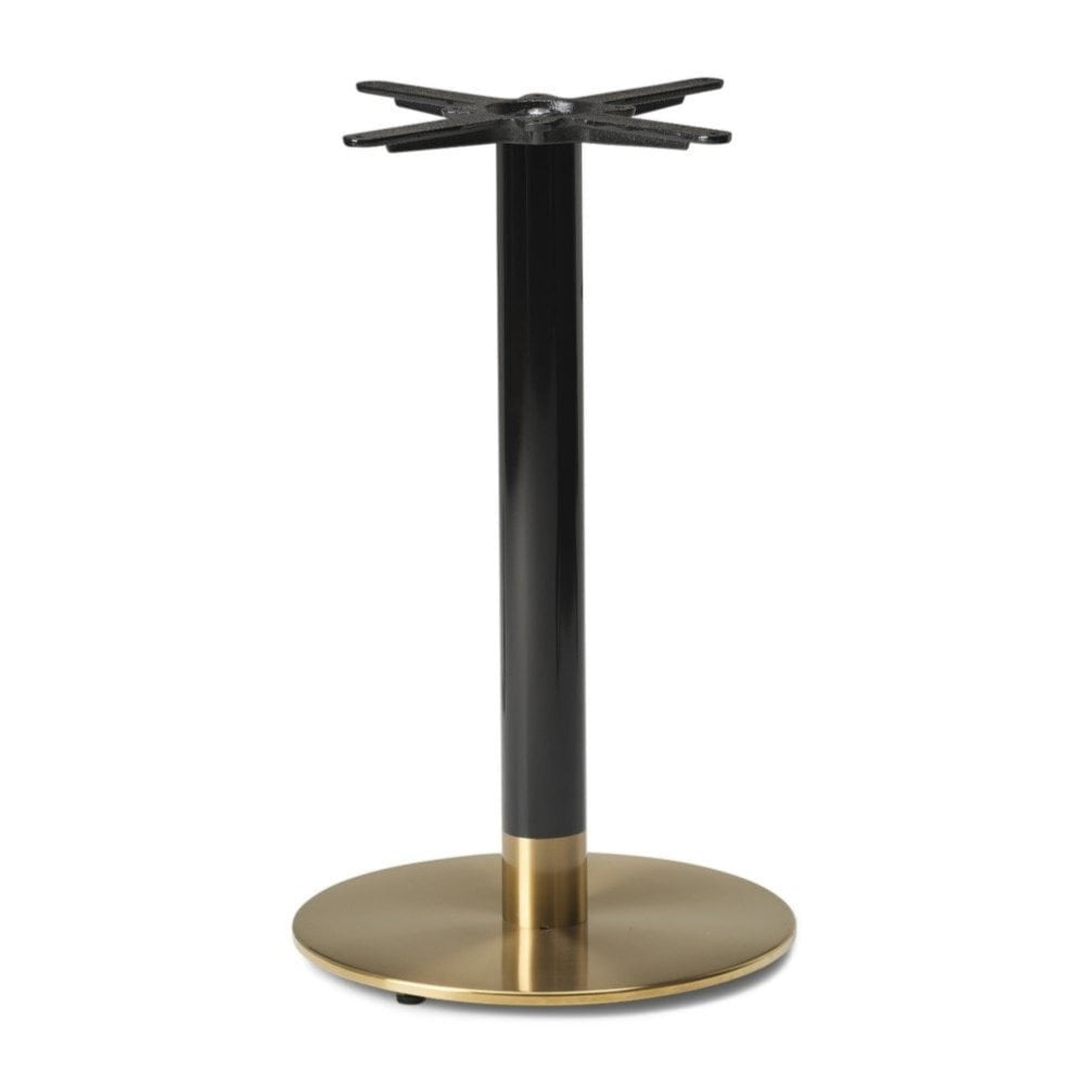 Cava Round Black and Gold Table Base - Large