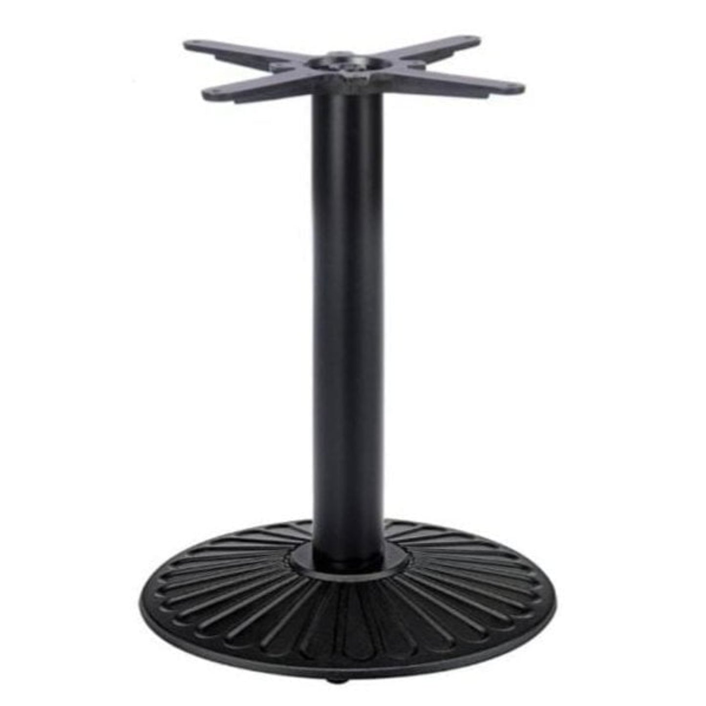 Crewe Small Round Black Cast Iron Table Base