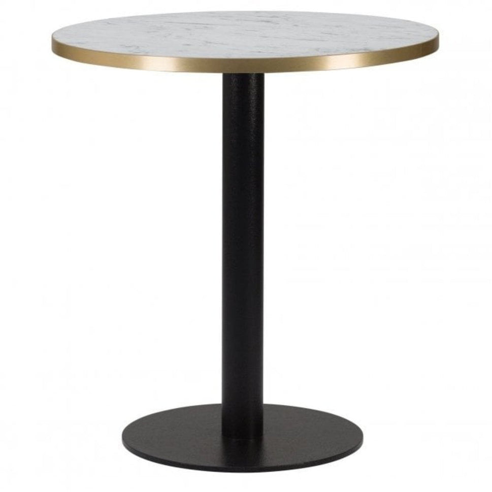 Figaro Metal Base Pedestal Round Table with Wood Top 800mm