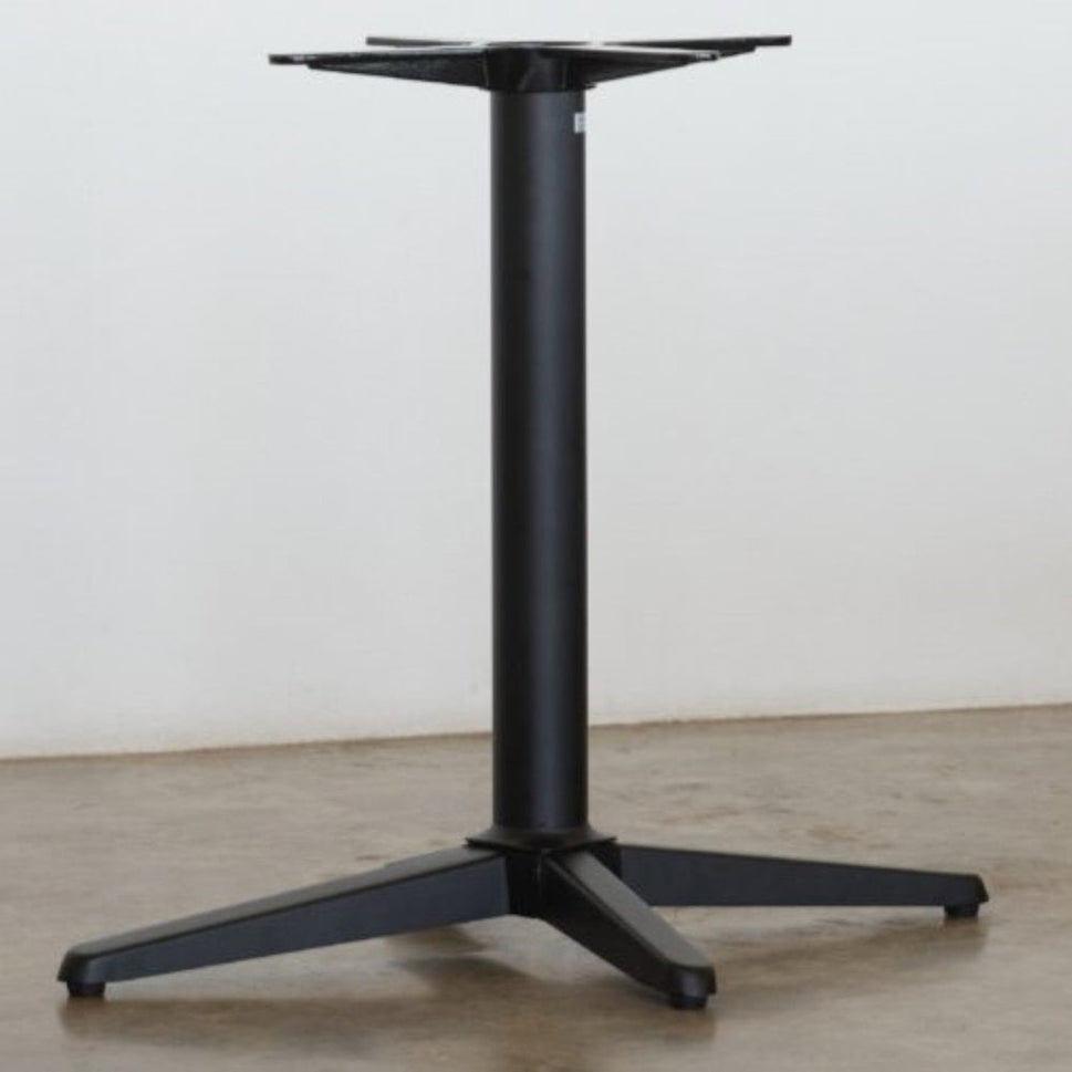 Trail Black Self Levelling Table Base - Rectangle Single Pedestal - NOROCK