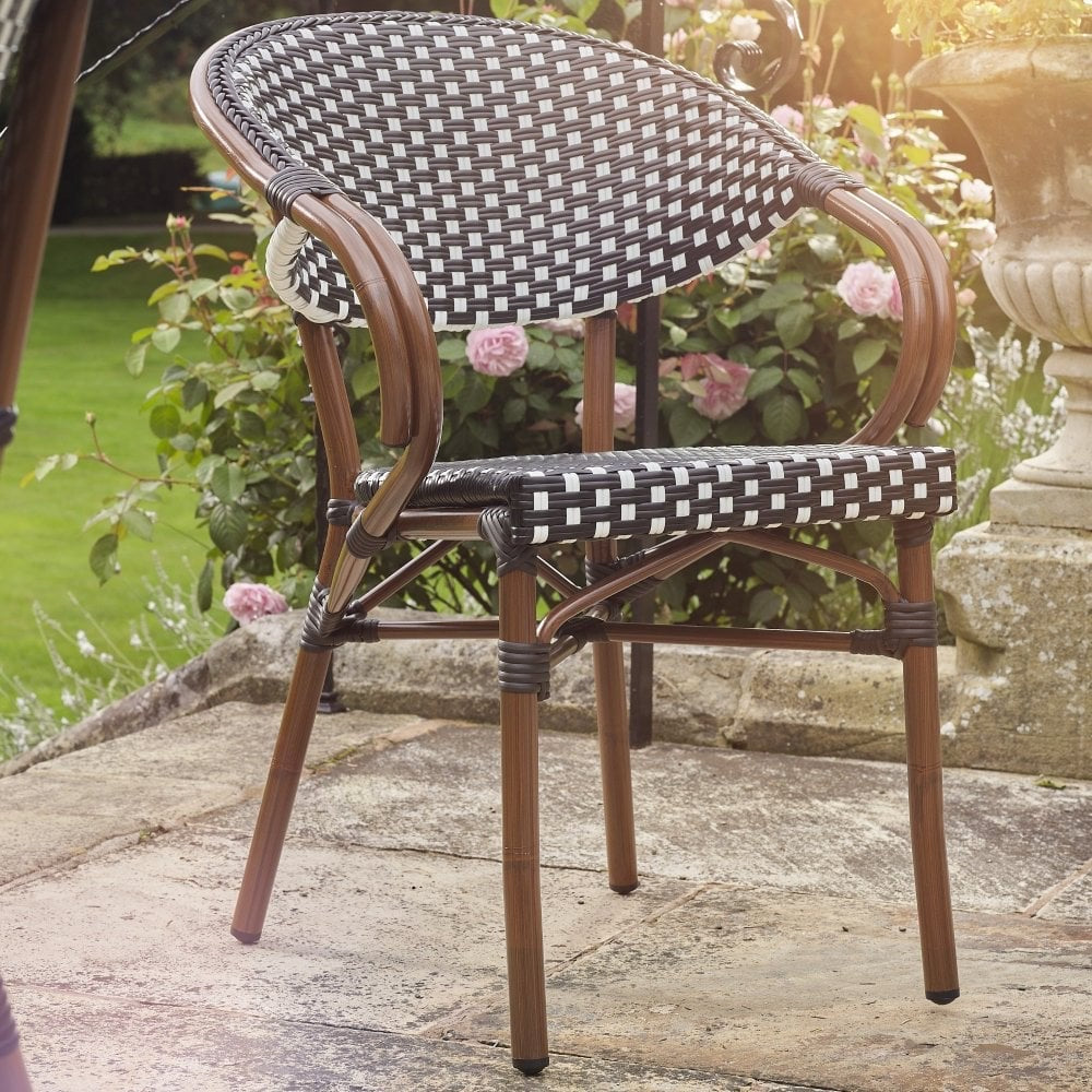 Luxe Parisian Bistro Outdoor Stacking Armchair