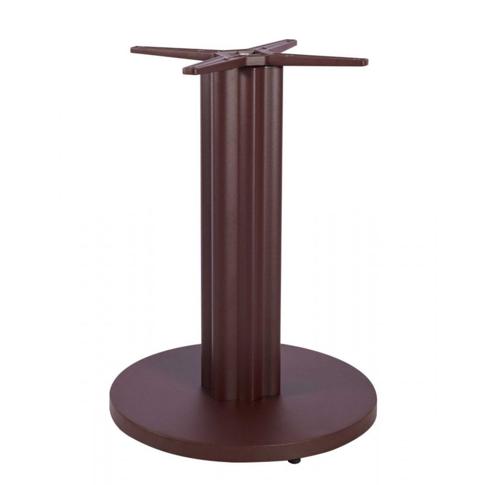 NrxTMH Jarrah Brown Round Self Levelling Table Base - Small - NOROCK