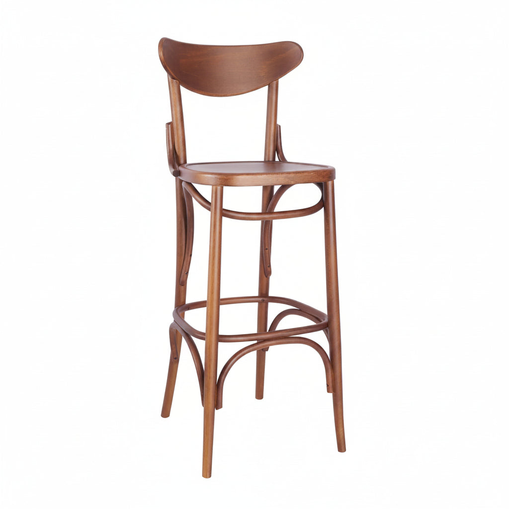Hendon Bentwood Wooden Upholstered Bar Stool