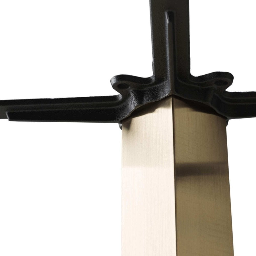 Cava Rectangular Champagne Gold Table Base - Twin Pedestal