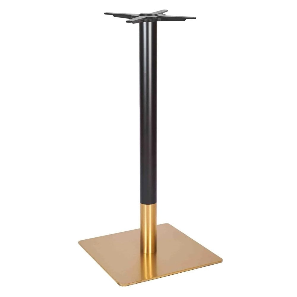 Zeus Square Brass Black Table Base - Large