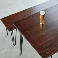 Bella Noce Walnut Stain Solid Ash Restaurant Table Top - 25mm