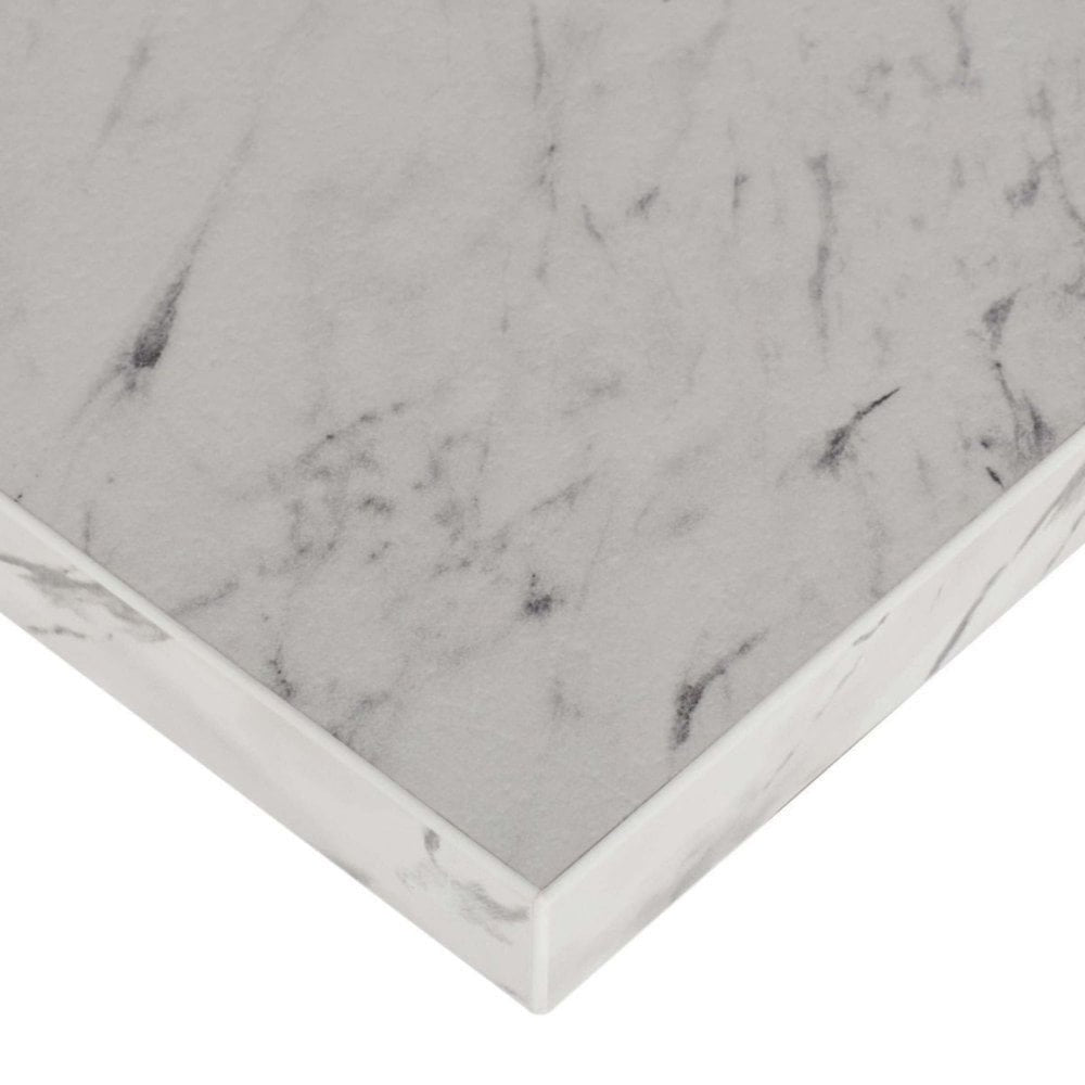 White Carrara Marble Laminate Table Top - 25mm