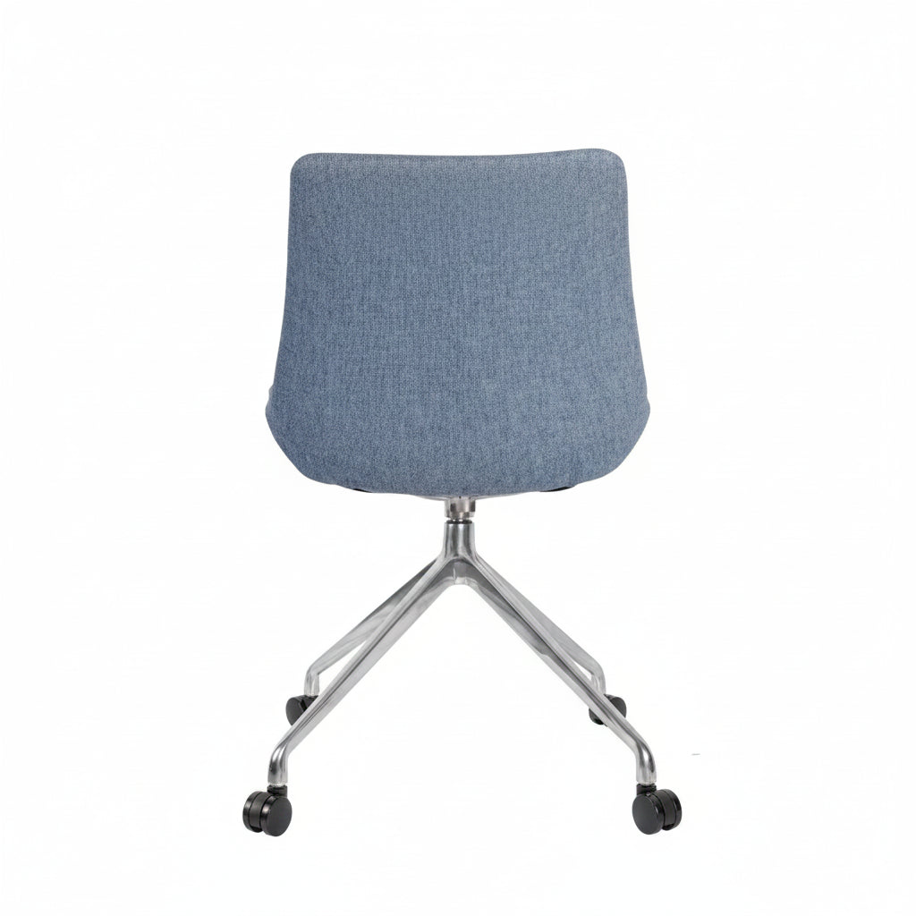 Brooklyn Upholstered Swivel Side Chair - with wheels