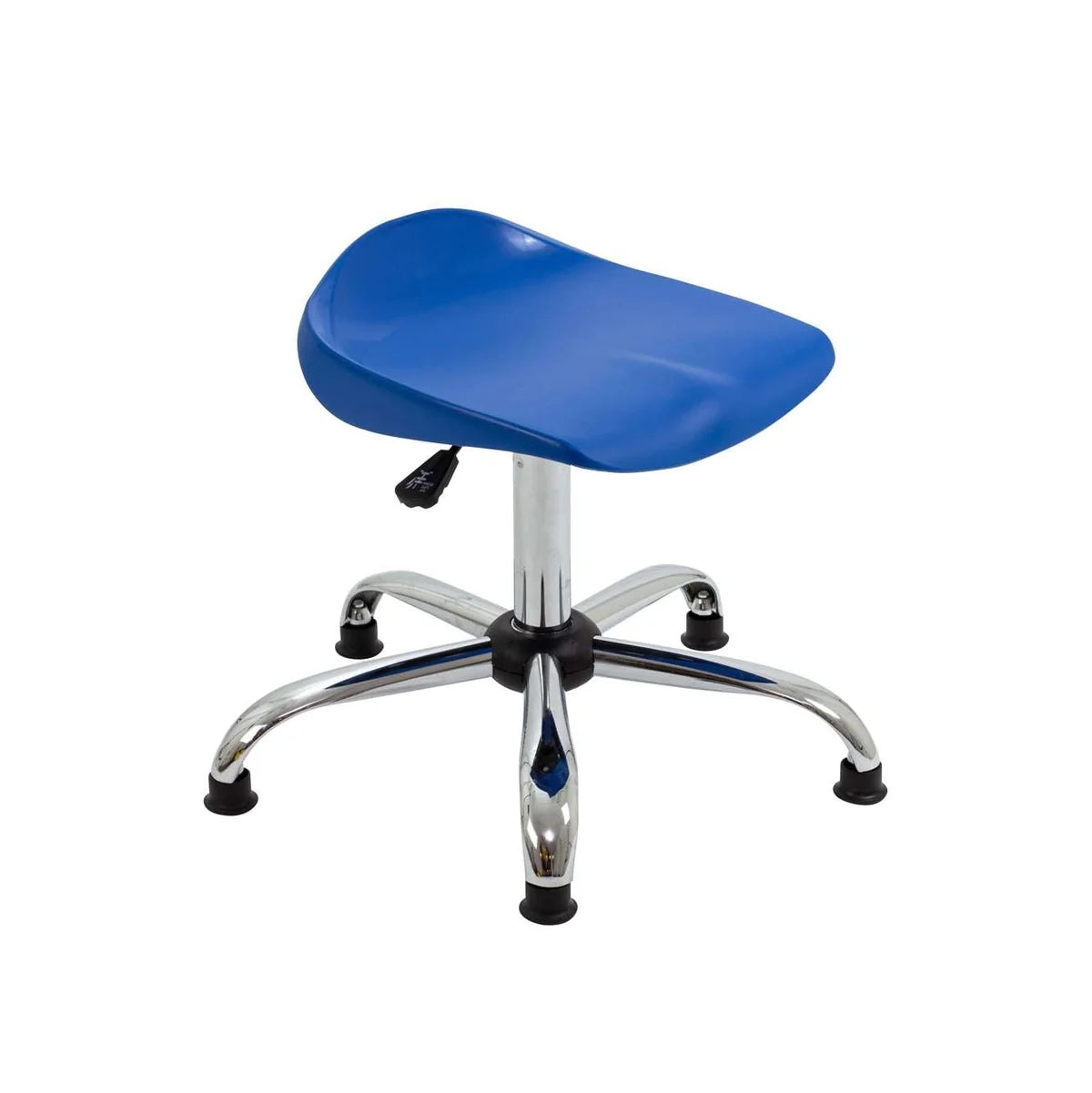 Titan Senior Swivel Classroom Stool with Chrome Base and Glides