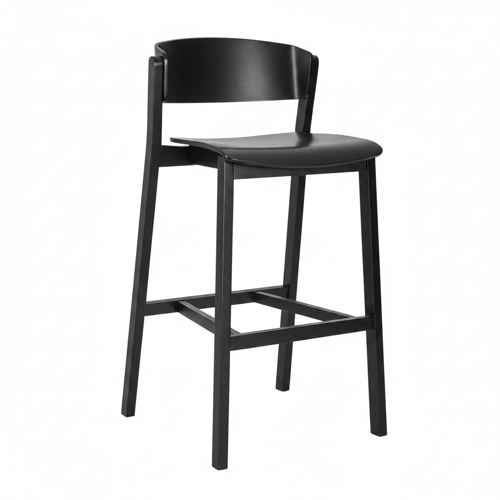 Latte Wooden Bar Stool