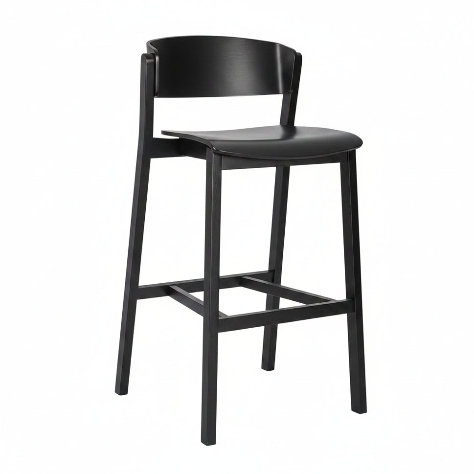 Latte Wooden Bar Stool