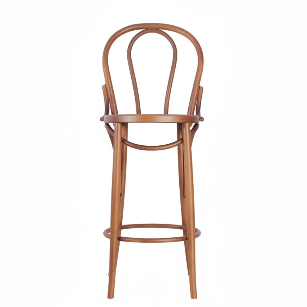 Beatrice Bentwood Wooden Upholstered Bar Stool