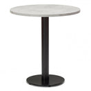 Switch Bertone Metal Base Pedestal Round Table with Wood Top 700mm 2 image