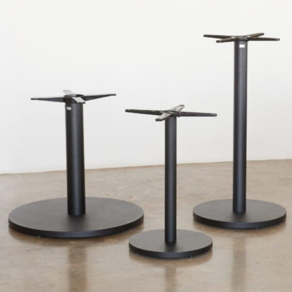 Lunar Black Round Self Levelling Table Base - NOROCK