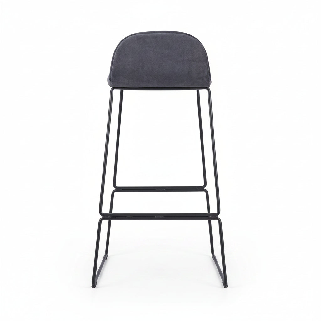 Copenhagen Upholstered Metal Bar Stool