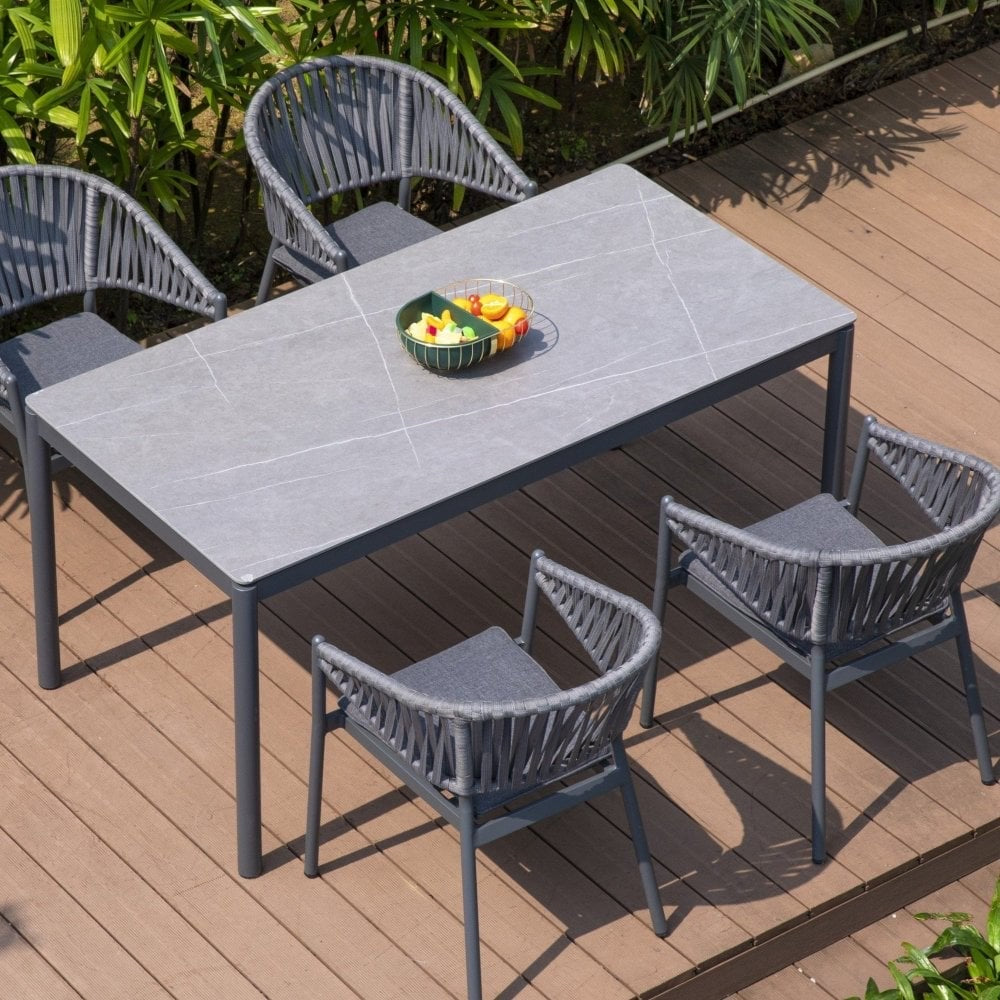 Malaga Rectangle Stone Effect Outdoor Table