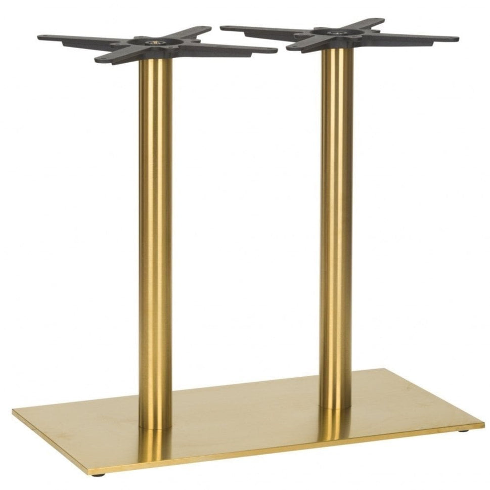 Midas Vintage Brass Table Base - Rectangle Twin Pedestal