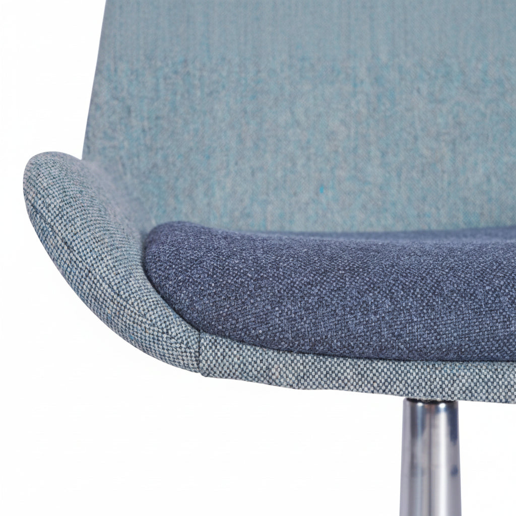 Brooklyn Upholstered Swivel Side Chair - with wheels