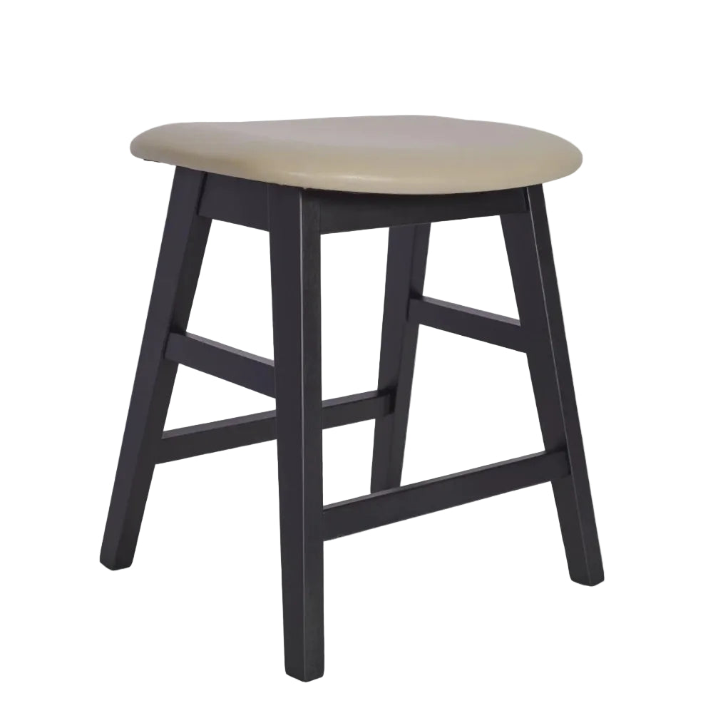 Savoy Wooden Upholstered Low Stool