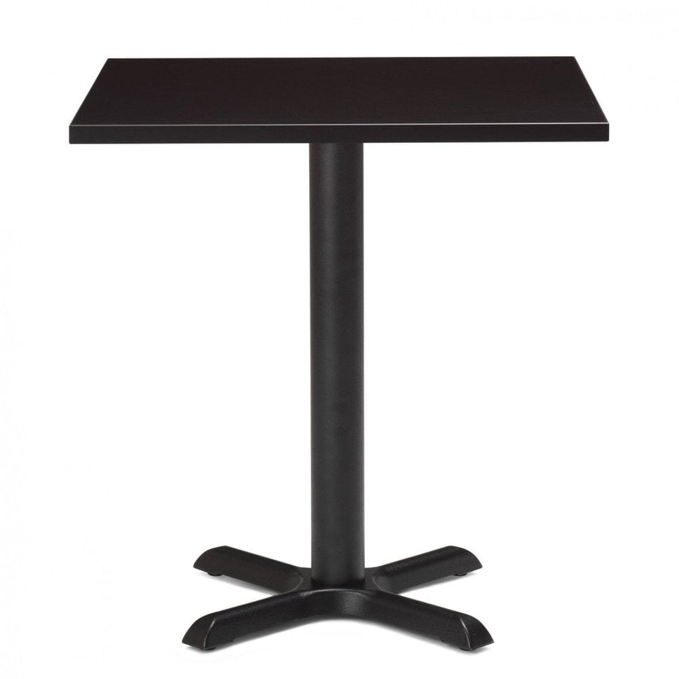 Zonda Metal Base Pedestal Square Table with Wood Top 600x600mm